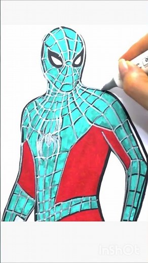 REVERSE COLORING Spider-man Coloring pages #spiderman #coloring #spiderman4 #howtodraw #art