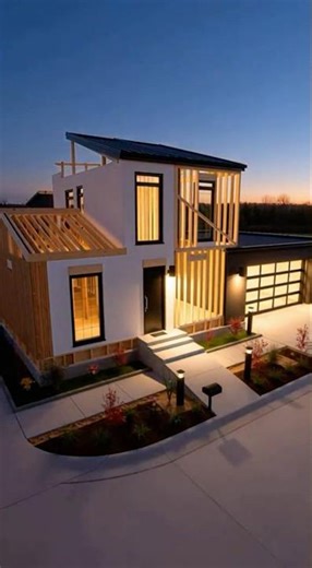 夕暮れ時に完成するエモーショナルな木の家 🌅#ビルド・アップ #thebuildup #タイムラプス #建設過程 #建築設計 #構造設計 #施工プロセス #建築 #建設