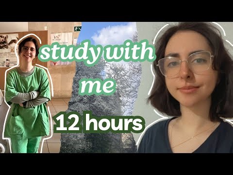 12 Hours DEEP FOCUS Study With Me Pomodoro 60/10 📖 background sound | Med Student