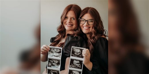 ‘We do everything together’: Twin sisters give birth to baby boys one day apart from each other