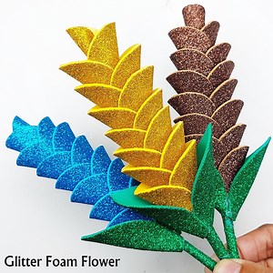 160K views · 703 reactions | Watch how to make glitter foam lavender flower step by step. You can decorate your home by this awesome craft. #manualidades | Creative Art & Craft Ideas | Facebook