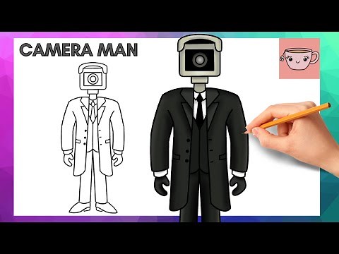 How To Draw CameraMan - Skibidi Toilet | Easy Step By Step Drawing Tutorial
