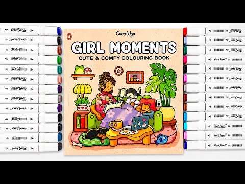 Cozy Autumn Coloring 🍂 | Relaxing Marker Coloring ASMR