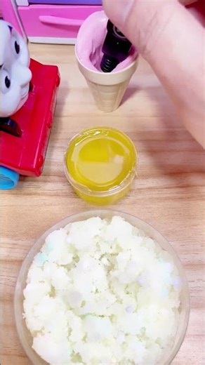 Satisfying ASMR – Pink Clay Slime, Yellow Clear Slime & Snow Slime | ASMR Video