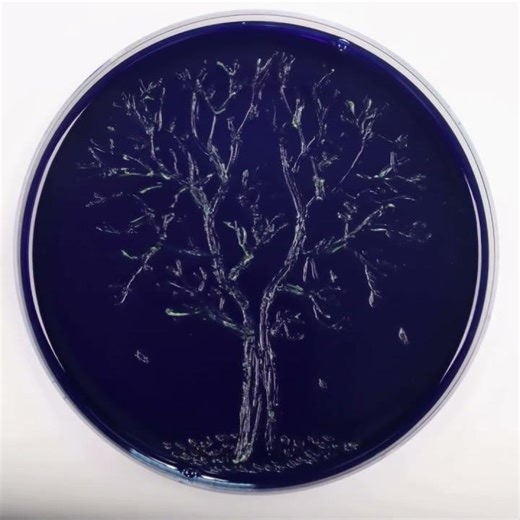 Bacterial Art Fall Tree