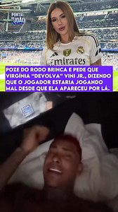 Poze do Rodo brinca e pede que Virgínia “devolva” Vini Jr., dizendo que o jogador estaria jogando mal desde que ela apareceu por lá. | Faustão na Band