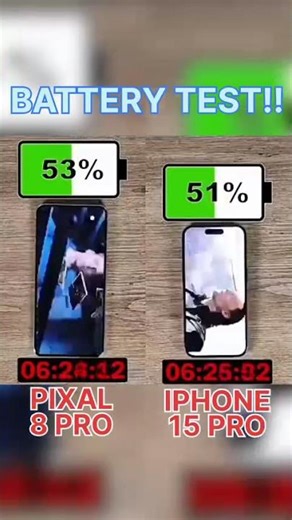 😱 PIXEL 8 PRO vs IPHONE 15 PRO🔋 BATTERY TEST!!