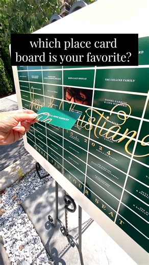 Wedding & Party Invitations on Instagram: "Every couple’s style is unique, and so is their Place Card Board! From soft neutrals to bold pops of color, each palette completely transforms the look and feel of a design. We love how every detail sets the tone for the celebration. Which look would you choose for yours? 💕 #WeddingSeatingChart #CustomStationery #WeddingDetails #EventDesign #ReceptionDecor #ModernWedding #WeddingSignage #PlaceCardBoard #WeddingInspiration #ColorPalette #JulieHananDesig