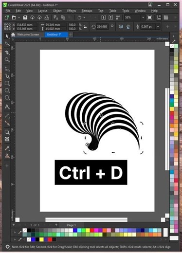 CorelDRAW Me Swirl / Spiral Logo Kaise Banaye (Step by Step)