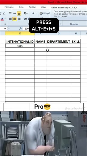 Fill Series 😌😎 #excel #exceltips #data #excelhacks