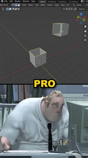 Beginner vs Pro no Blender — Você consegue ver a diferença? 👀⚡ #shorts