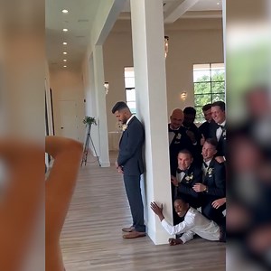 45K views · 54 reactions | Photographer Wisteria Jade Warren shared this hilarious wedding day prank video to Instagram on the couple’s first wedding anniversary. | In The Know | Facebook