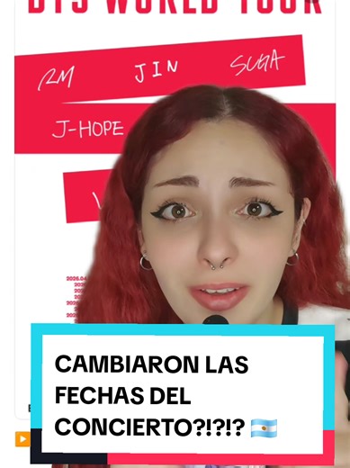 Cambio de fechas del concierto de BTS en Argentina