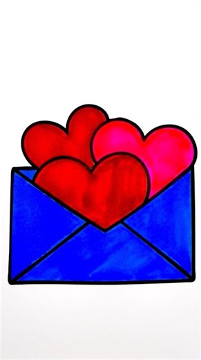 Love Heat Envelope Coloring ASMR 💌🔥 #asmr #shorts