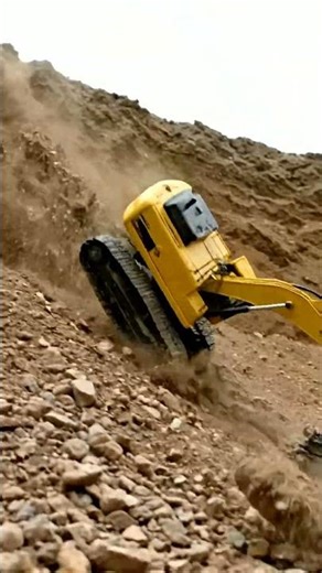 RC Excavator Dumps & Tumbles Down Hill! 💥 Epic Dirt Action