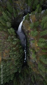 Elk Falls British Columbia Canada. Elk Falls Provincial Park near Campbell River Vancouver Island