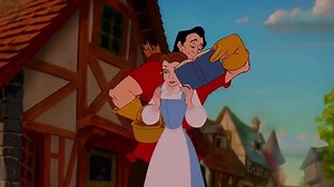 Watch 'Hello, Belle! Bonjour, Gaston. Gaston, may I have my book, please? How can you read this?...' | Beauty and the Beast Clip