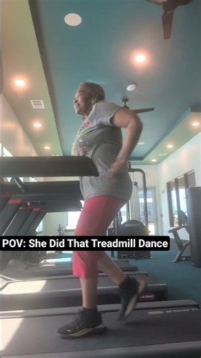 POV: Treadmill Dancercise Dance Performance. She Did That! #treadmill #dance #yt #shorts #fitness