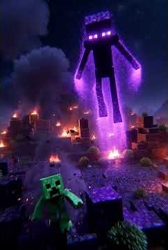 Minecraft Intense Animation: Enderman Attack and Creeper Explosion