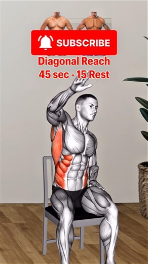 Easy Chair Abs Workout at Home 5 Minute Seated Core Exercises for Men Women Seniors Beginners