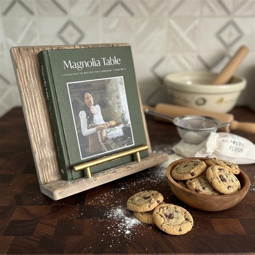 Kokboksställ för lantlig användning | Rustikt receptställ i trä | Kokboksdisplay i slitet trä | Receptställ för köksbänk - Etsy Sverige