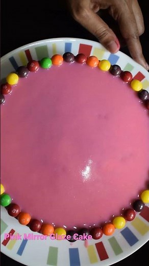 Easy Pink Mirror Glaze Cake. Checkout Sukshema Channel for the full video.