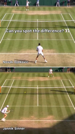 We’re seeing double🪞 Jannik Sinner and Novak Djokovic play a near-identical point on Centre Court. | Wimbledon