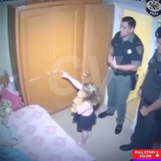 The call came in just after midnight. “Please… come quick. There’s someone in my room.” The dispatcher frowned — the voice was small, frightened. A five-year-old girl. Her parents insisted she was imagining things, but the officer on duty trusted his gut. Minutes later, police arrived. The girl clutched her teddy bear, pointing toward the closet. One officer opened the door. Dust. Empty shelves. But then… a faint sound echoed behind the wall, and everyone fell silent. Fᴜʟʟ sᴛᴏʀʏ ɪɴ ᴛʜᴇ ᴄᴏᴍᴍᴇɴᴛs 