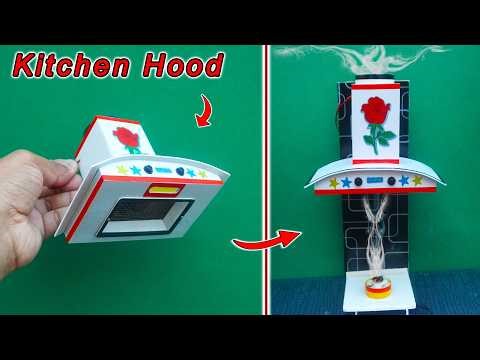 How To Make A Mini Kitchen Hood At Home | Modern Kitchen Hood DIY | Homemade Kitchen Chimney DIY