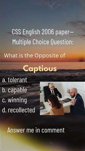 “CSS 2005 MPT MCQ | Sequester Synonym Explained in 30 Seconds!”