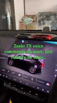 Zeekr 7X voice command examples….