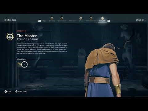 where to find master cultist eye kosmos after sokrates quest help attika slave quarry