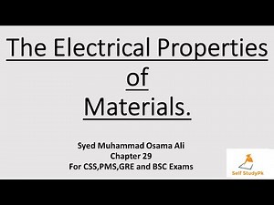 The Electrical Properties of Materials