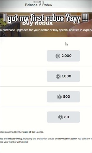 Geting ROBUX for the first time 🥴🤑💰