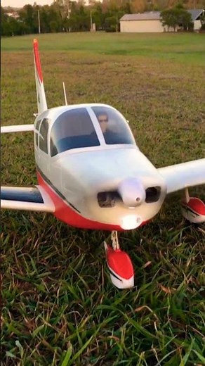 Cherokee scale rc airplane landing at sunrise #rcplane #rc #landing #aviation