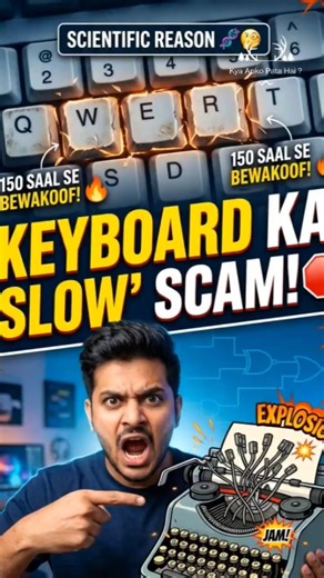 : Duniya ka sabse bada"KEYBOARD ⌨️ SCAM!🚫 QWERTY vs ABCDE . QWERTY Keyboard ka asli 'Kala Sach'! ⌨️💀