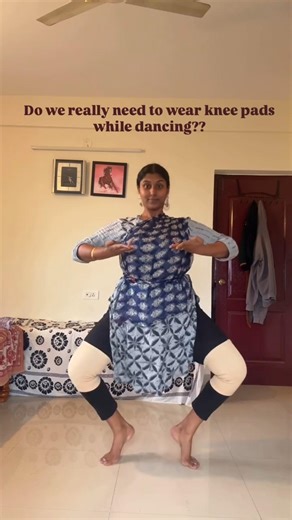 Do we really need to wear a knee pad while dancing??? #learnwithme #bharatanatyam