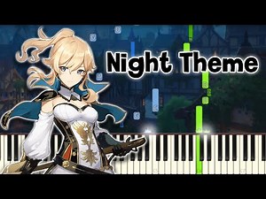 Genshin Impact Mondstadt - Night theme - Piano tutorial