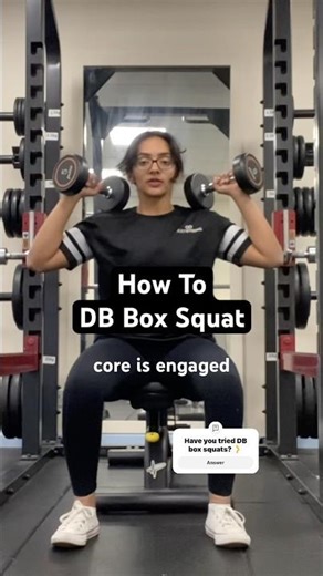 Db box squats are great for building strength