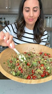 2M views · 16K reactions | This vegan Quinoa Avocado Salad is made with simple ingredients and a tossed in a tangy delicious dressing. It's a protein-packed salad that works for lunch or dinner! | Feel Good Foodie | Facebook