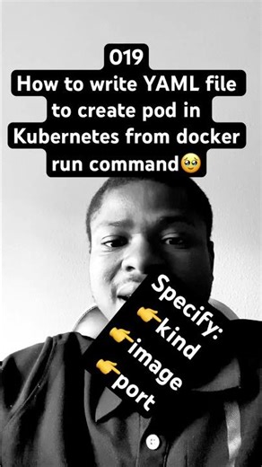 How to write YAML file to create pod in Kubernetes from docker run command 🥹 #docker #vm