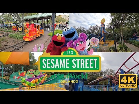 🎢 Sesame Street Land Rides at SeaWorld Orlando | Full Tour in 4K! 🌟 Family Fun & Laughs