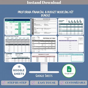 Proforma Financial and Budget Modeling Bundle for Small Business, Google Sheets Template to Forecast Revenue, Expenses and Cash Flow - Etsy