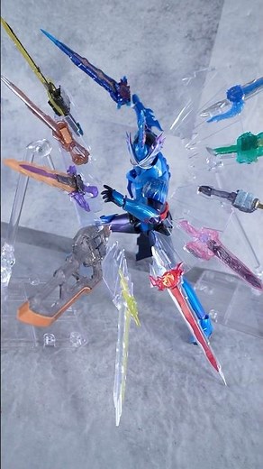 S.H.Figuarts Kamen Rider Cross Saber and 10 Holy Swords Pose Collection #shorts