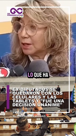 20K views · 205 reactions | María Elena Ortega revela que legisladores salientes acordaron por unanimidad quedarse con celulares y tablets de la Asamblea Legislativa️ WhatsApp https://whatsapp.com/channel/0029Va7C0epA2pL4r3PiKa1F #AsambleaLegislativa #ActivosFijos #PolíticaBoliviana #DiputadosBolivia | Go Communication Bo | Facebook