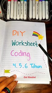 DIY Worksheet Coding Usia 4 5 6 Tahun #coding #forkids #education #worksheet #kindergarten #anakpaud #teacherlife #diy #codingforkids #codinganakpaud #manfaatcoding | Eni Rostini
