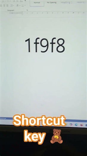 MS Word mai Shortcut key se Teddy bear 🧸#computerzone #shortcutkeys ##🧸🧸##