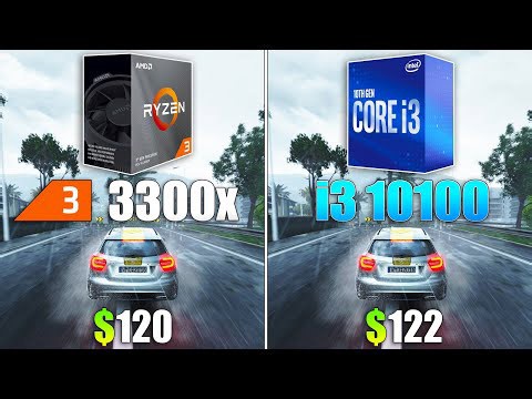 Core i3 10100 vs Ryzen 3 3300X Test in 10 Games