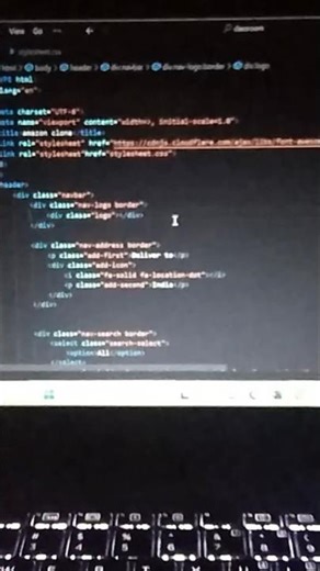 Amazon💻 clone ! codes vs codes☺️ Frontend Development, HTML, CSS, JavaScript, React#shortvideo