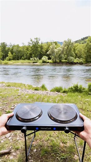 Portable Double Burner: Perfect Cooking Companion!